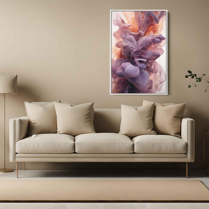 Purple and Copper Abstract Swirls Print - Canvas Art Print by Kanvah