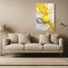 Yellow and White Abstract Swirls Print - Canvas Art Print by Kanvah