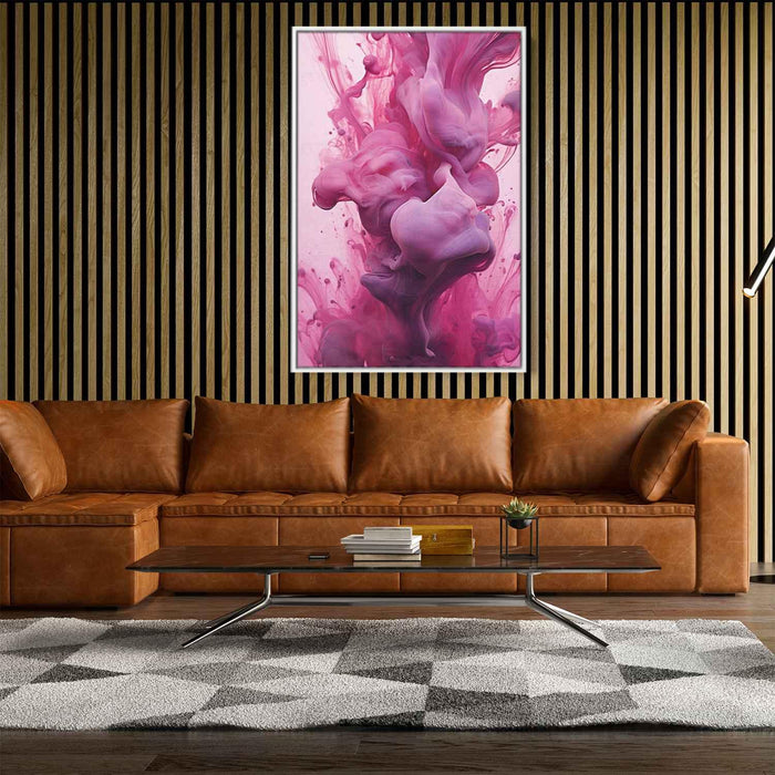 Magenta and Diamond Abstract Swirls Print - Canvas Art Print by Kanvah