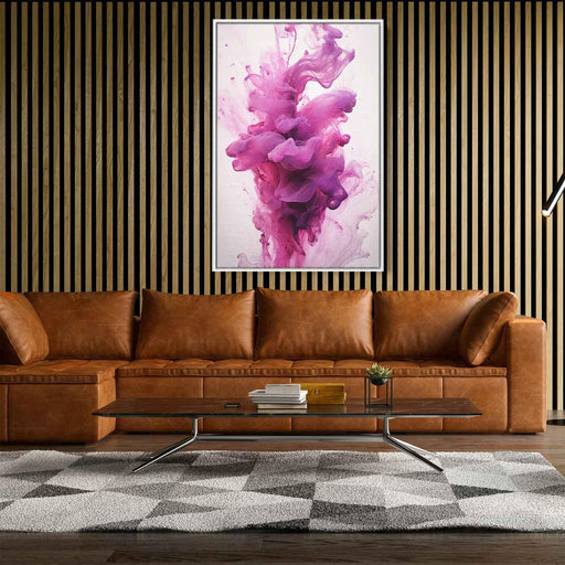 Magenta and Diamond Abstract Swirls Print - Canvas Art Print by Kanvah