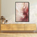 Beige and Ruby Abstract Swirls Print - Canvas Art Print by Kanvah