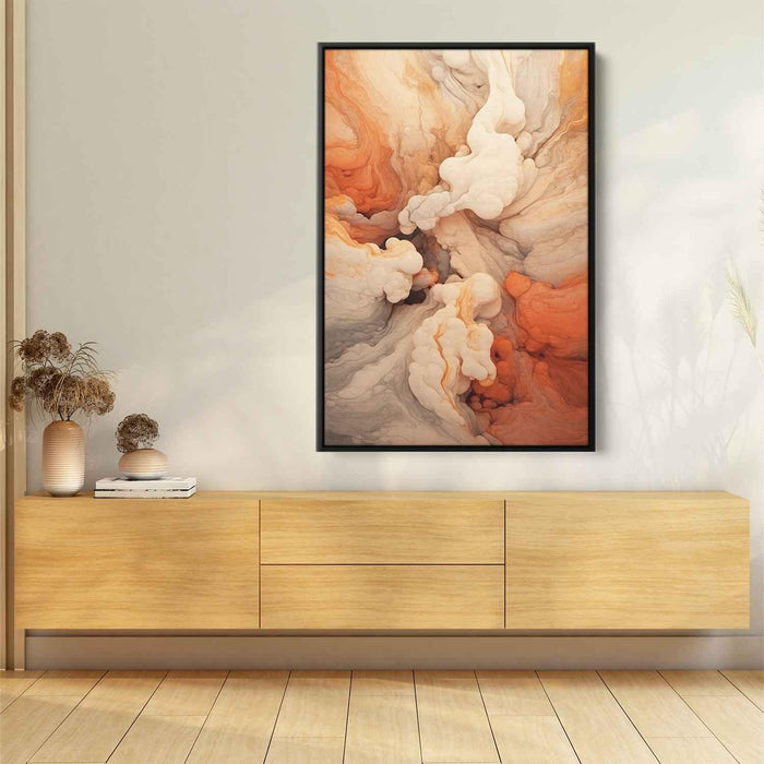 Brick and Butter Abstract Swirls Print - Canvas Art Print by Kanvah