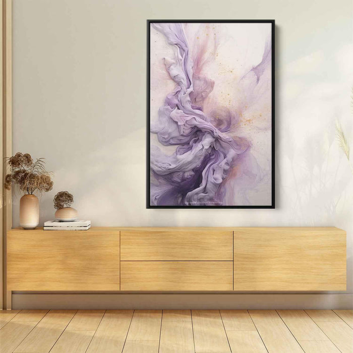 Lavender and Ivory Abstract Swirls Print - Canvas Art Print by Kanvah