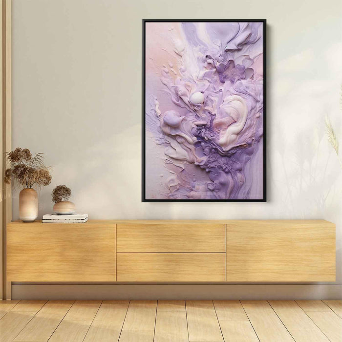 Lavender and Ivory Abstract Swirls Print - Canvas Art Print by Kanvah