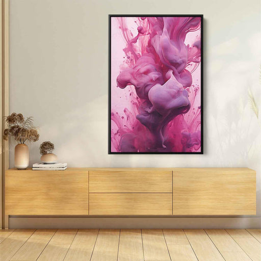 Magenta and Diamond Abstract Swirls Print - Canvas Art Print by Kanvah