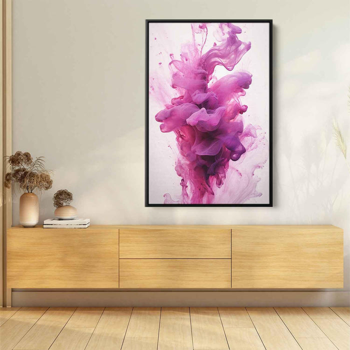 Magenta and Diamond Abstract Swirls Print - Canvas Art Print by Kanvah