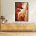 Maroon and Gold Abstract Swirls Print - Canvas Art Print by Kanvah