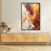 Maroon and Gold Abstract Swirls Print - Canvas Art Print by Kanvah