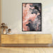 Salmon and Onyx Abstract Swirls Print - Canvas Art Print by Kanvah