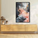 Salmon and Onyx Abstract Swirls Print - Canvas Art Print by Kanvah