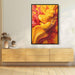 Scarlet and Maize Abstract Swirls Print - Canvas Art Print by Kanvah