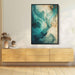 Teal and Mahogany Abstract Swirls Print - Canvas Art Print by Kanvah