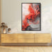 Vermilion and Quartz Abstract Swirls Print - Canvas Art Print by Kanvah