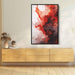 Vermilion and Quartz Abstract Swirls Print - Canvas Art Print by Kanvah