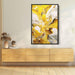 Yellow and White Abstract Swirls Print - Canvas Art Print by Kanvah