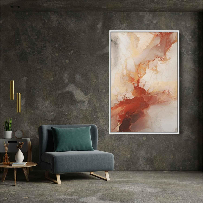 Brick and Butter Abstract Swirls Print - Canvas Art Print by Kanvah