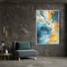 Cerulean and Topaz Abstract Swirls Print - Canvas Art Print by Kanvah