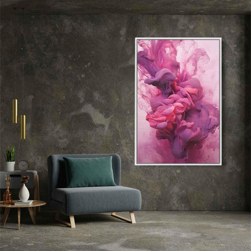 Magenta and Diamond Abstract Swirls Print - Canvas Art Print by Kanvah