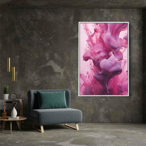 Magenta and Diamond Abstract Swirls Print - Canvas Art Print by Kanvah