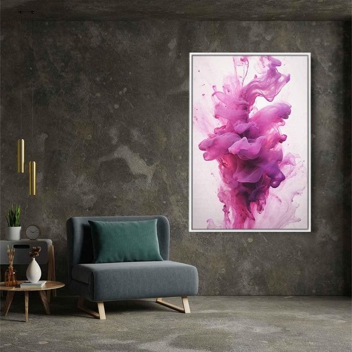 Magenta and Diamond Abstract Swirls Print - Canvas Art Print by Kanvah