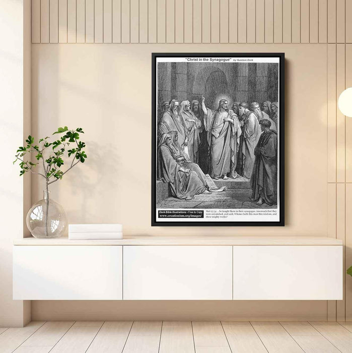 ChristIn The Synagogue by Gustave Dore - Canvas Artwork