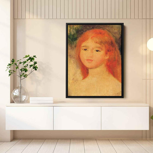 Girl with Auburn Hair (1882) by Pierre-Auguste Renoir - Canvas Artwork