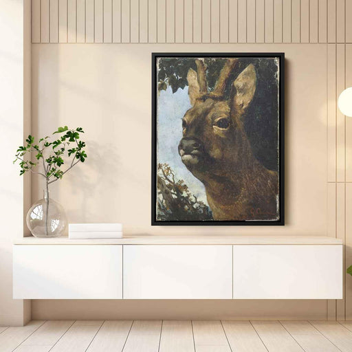 Head of a Young Doe by Gustave Courbet - Canvas Artwork