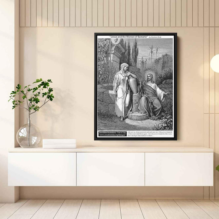 Jesus And The Woman Of Samaria by Gustave Dore - Canvas Artwork