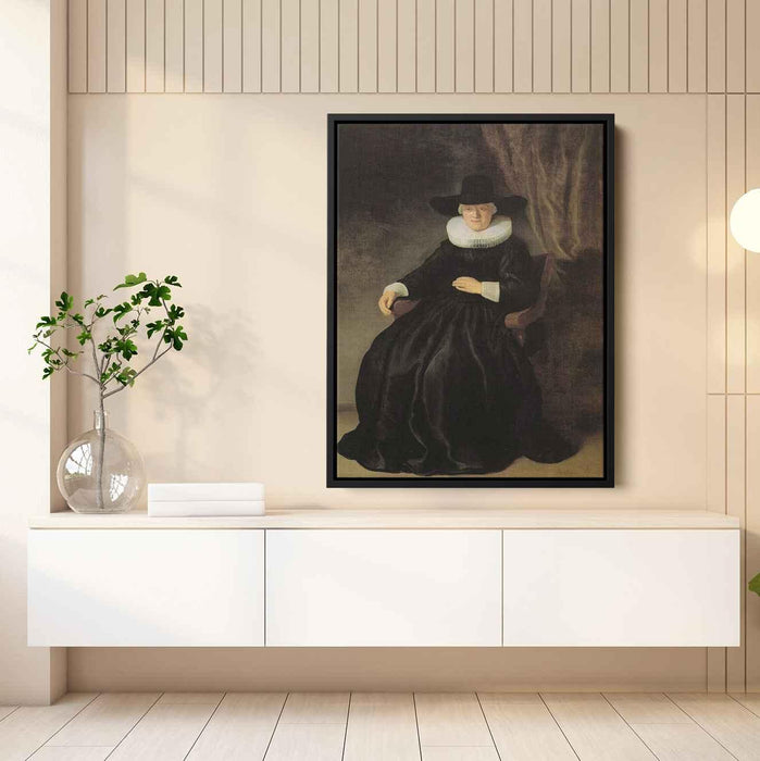 Maria Bockennolle, Wife of Johannes Elison by Rembrandt - Canvas Artwork
