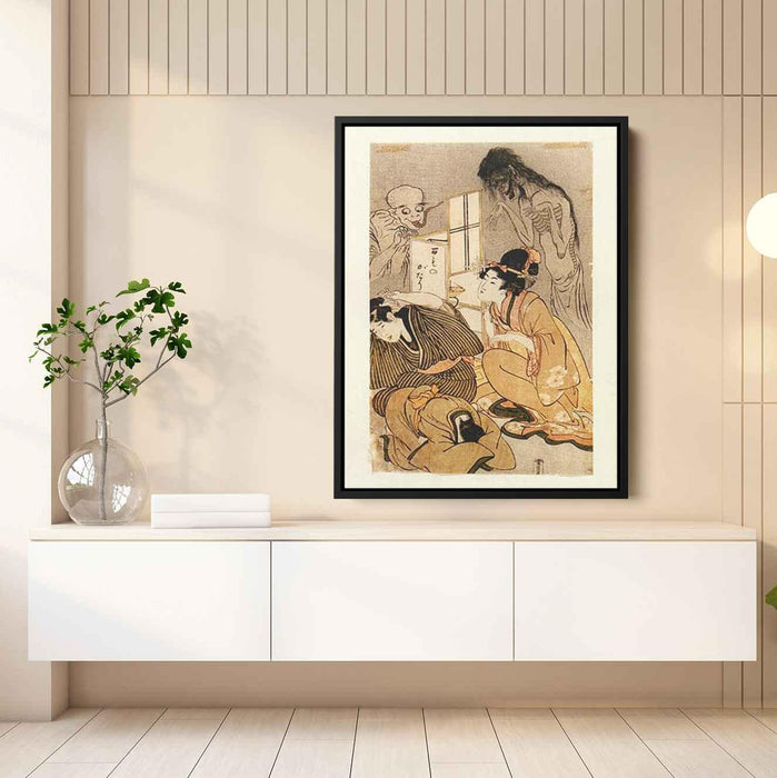 One Hundred Stories of Demons and Spirits by Kitagawa Utamaro - Canvas Artwork