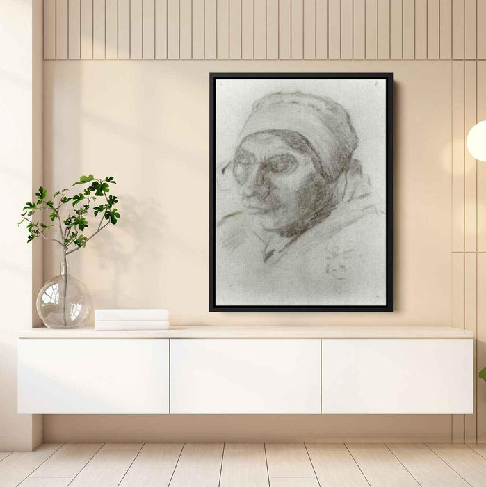 Peasant Woman, Head by Vincent van Gogh - Canvas Artwork