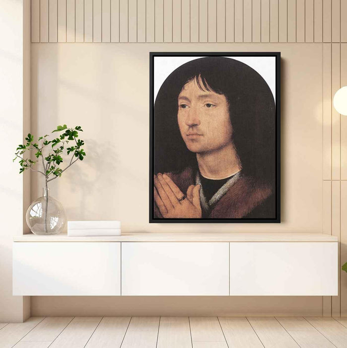 Portrait of a Young Man at Prayer (1487) by Hans Memling - Canvas Artwork