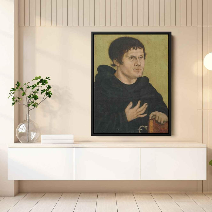 Portrait of Martin Luther as an Augustinian Monk (1523) by Lucas Cranach the Elder - Canvas Artwork