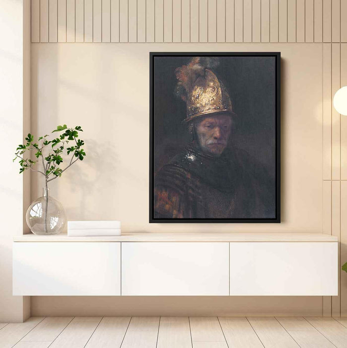 Man in a Golden Helmet (1650) by Rembrandt - Canvas Artwork