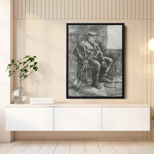 Workman with Spade, Sitting near the Window by Vincent van Gogh - Canvas Artwork