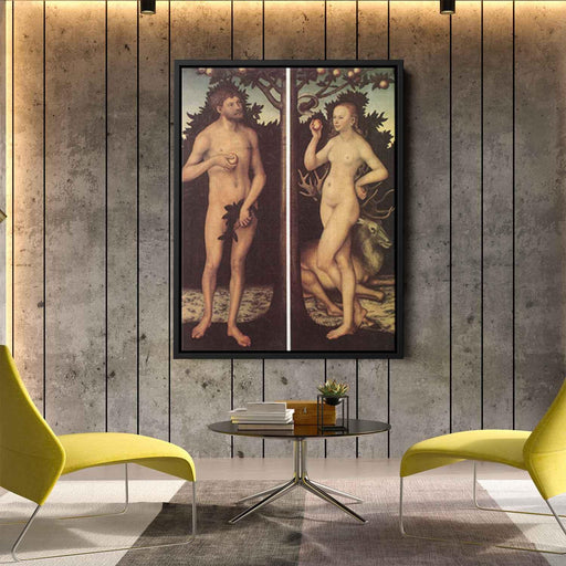 Adam and Eve (1525) by Lucas Cranach the Elder - Canvas Artwork