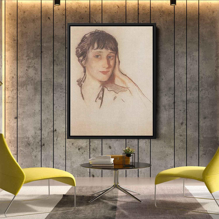 Anna Akhmatova (1922) by Zinaida Serebriakova - Canvas Artwork