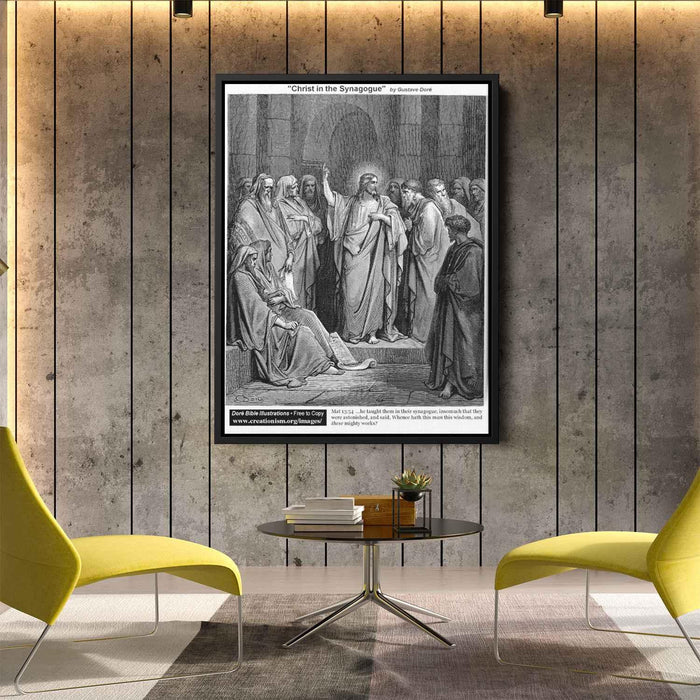 ChristIn The Synagogue by Gustave Dore - Canvas Artwork