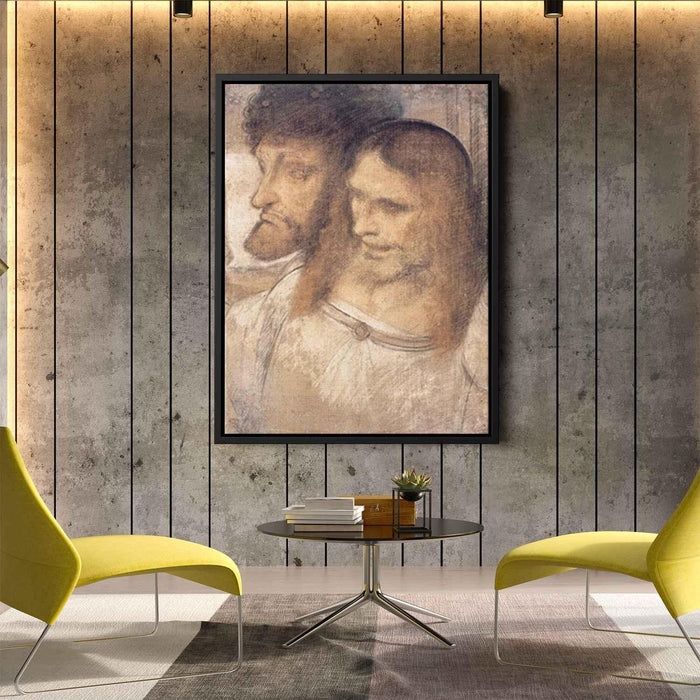 Heads of Sts Thomas and James the Greater by Leonardo da Vinci - Canvas Artwork