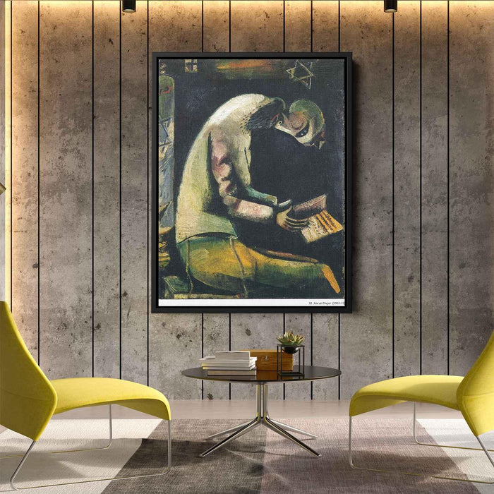 Jew at Prayer (1913) by Marc Chagall - Canvas Artwork