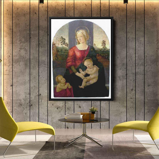 Madonna and Child with St. John the Baptist by Sandro Botticelli - Canvas Artwork