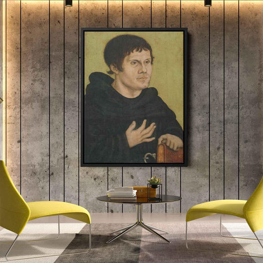 Portrait of Martin Luther as an Augustinian Monk (1523) by Lucas Cranach the Elder - Canvas Artwork
