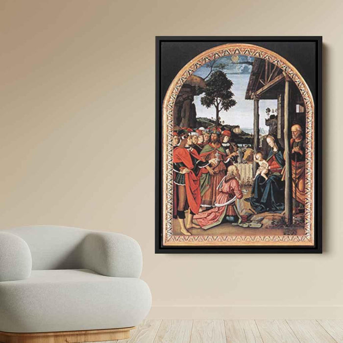 Adoration of the Kings (Epiphany) (1476) by Pietro Perugino - Canvas Artwork