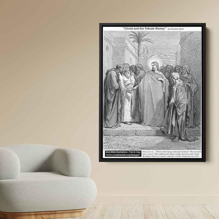 Christ And The Tribute Money by Gustave Dore - Canvas Artwork