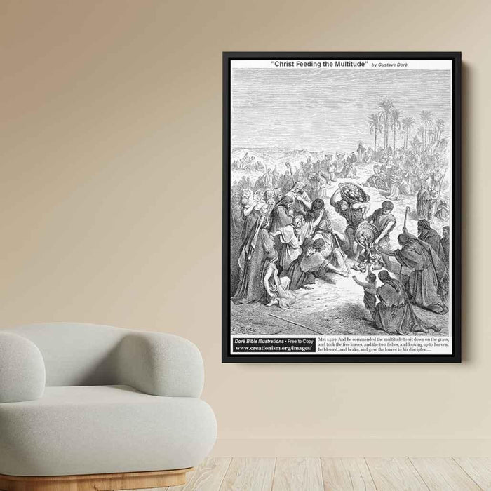 Christ Feeding The Multitude by Gustave Dore - Canvas Artwork