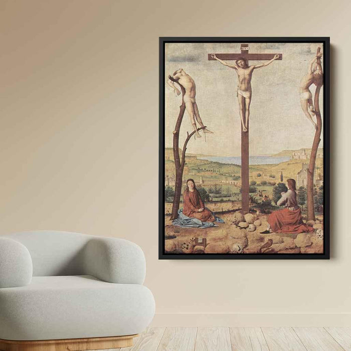 The Antwerp Crucifixion (1475) by Antonello da Messina - Canvas Artwork