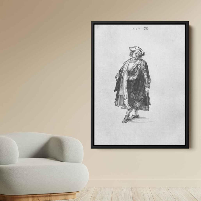 Design to a court dress by Albrecht Durer - Canvas Artwork