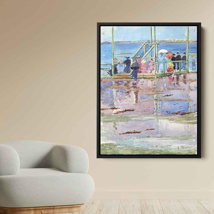 Float at Low Tide, Revere Beach (also known as People at the Beach) by Maurice Prendergast - Canvas Artwork