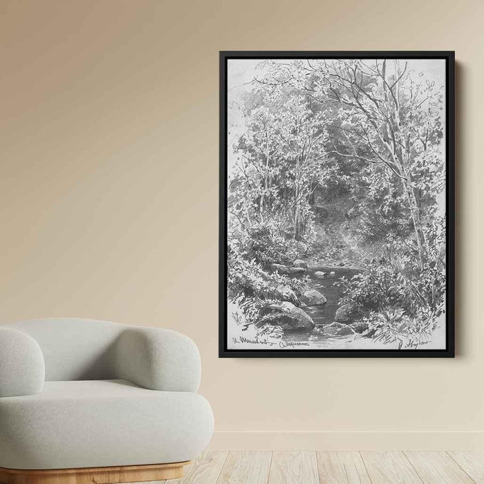 Forest Stream by Ivan Shishkin - Canvas Artwork