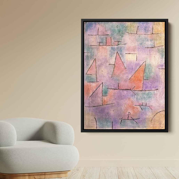 Harbour with sailing ships (1937) by Paul Klee - Canvas Artwork